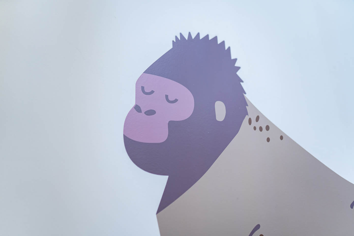 Stylised illustration of the KOKOland gorilla mascot on a light background